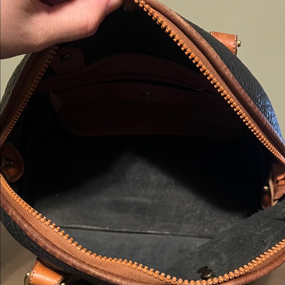 Dooney and Bourke Black and Brown Leather Handbag - Picture 9 of 12